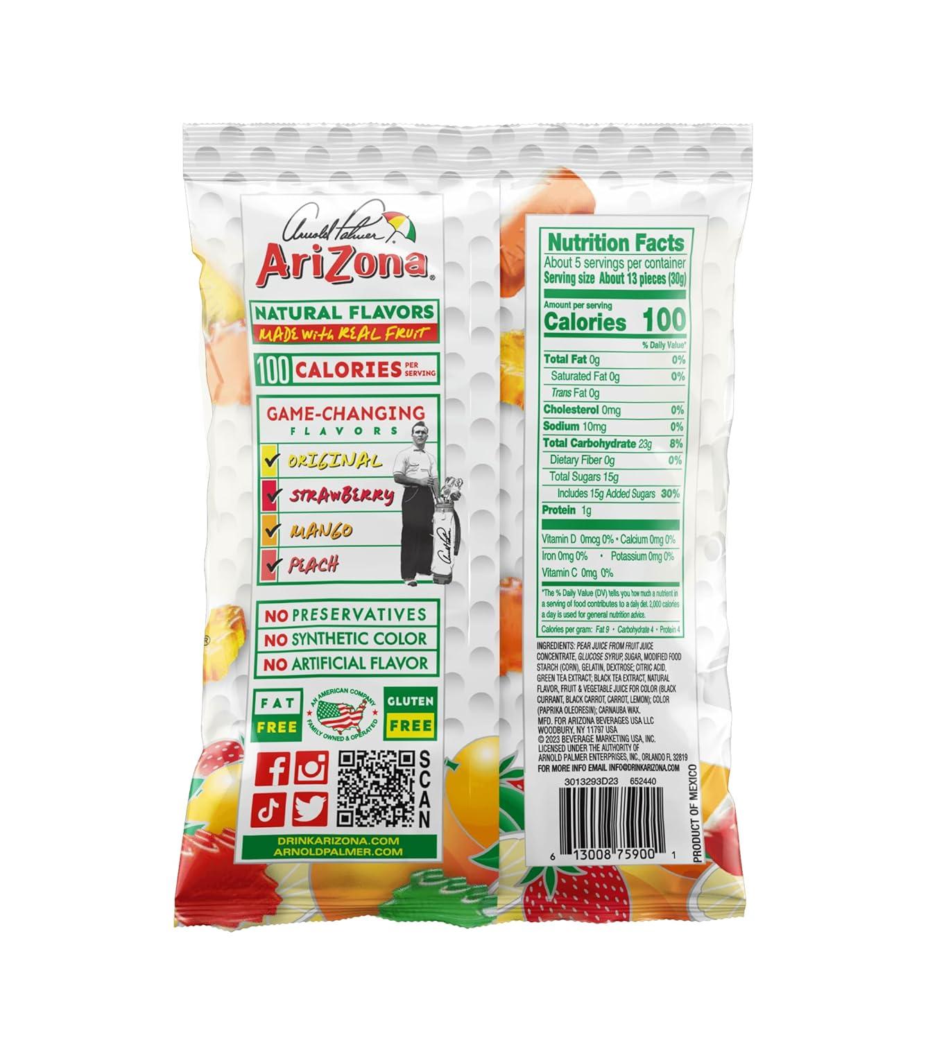 image:imageAriZona Iced Tea Fruit Snacks Mixed Fruit 09 oz 10 count BoxArnold Palmer