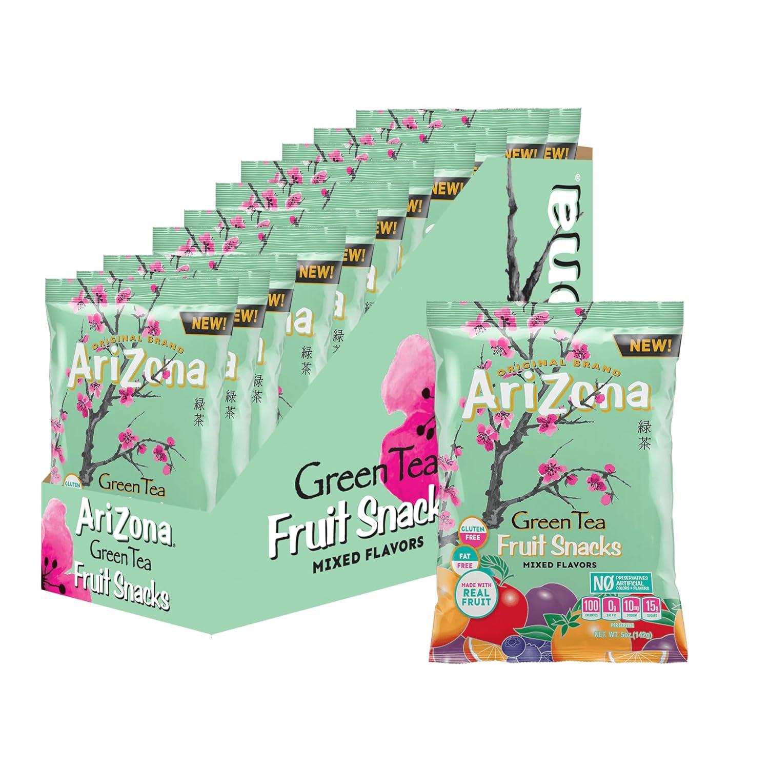 image:imageAriZona Iced Tea Fruit Snacks Mixed Fruit 09 oz 10 count BoxGreen Tea