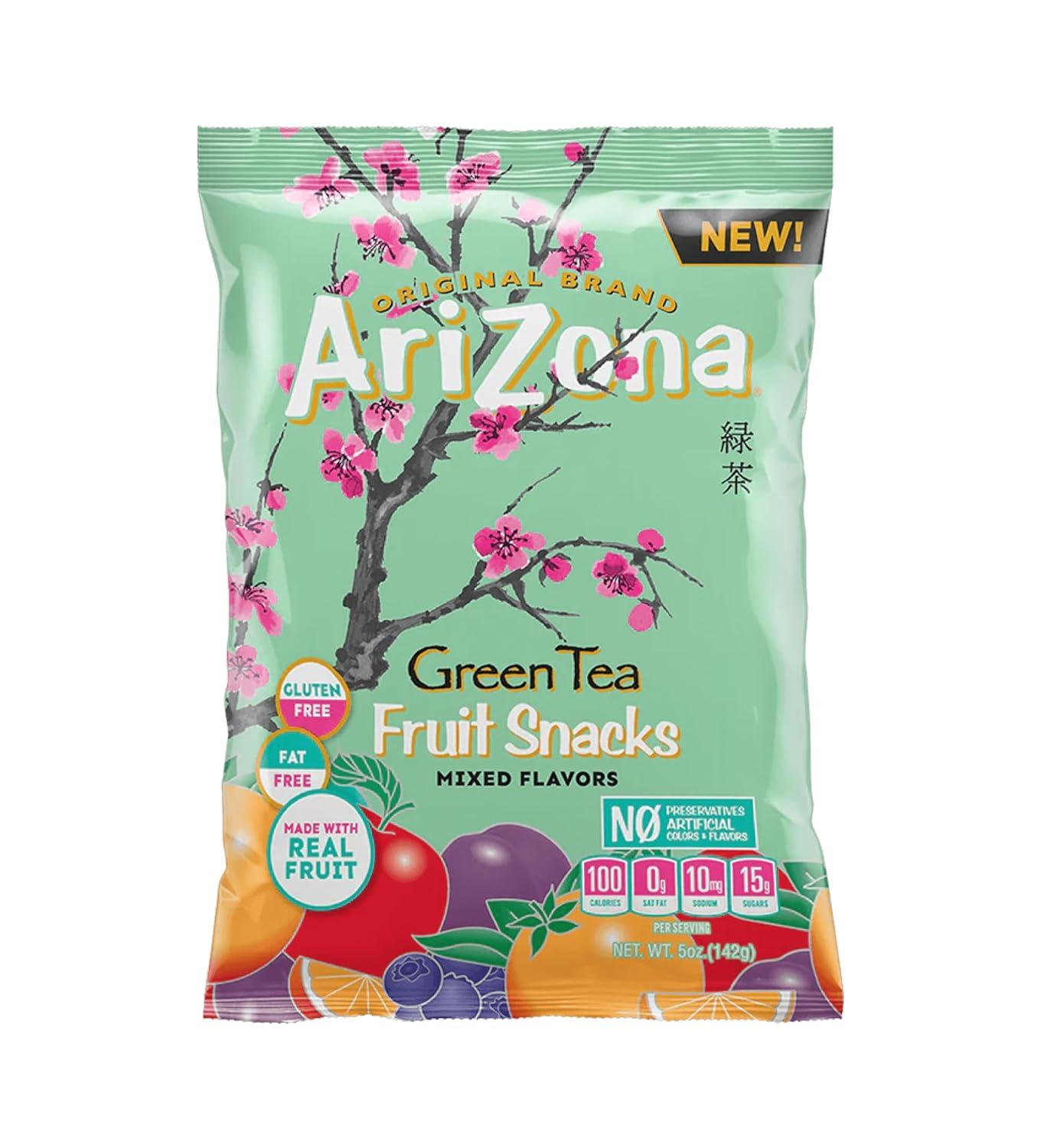 image:imageAriZona Iced Tea Fruit Snacks Mixed Fruit 09 oz 10 count BoxGreen Tea