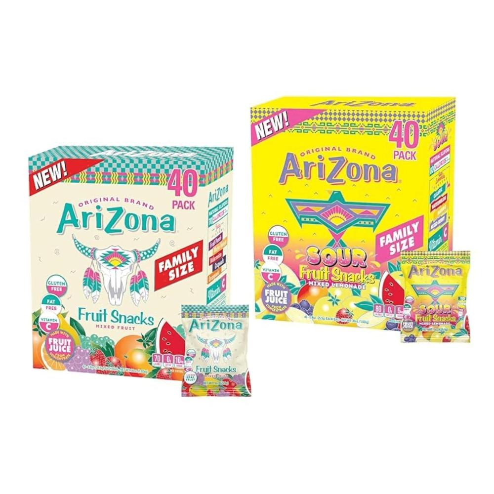 image:imageAriZona Iced Tea Fruit Snacks Mixed Fruit  09 oz 10 count BoxMixed Fruit  Sour Lemonade