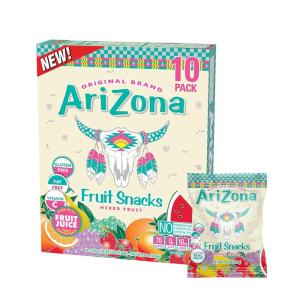 AriZona Iced Tea Fruit Snacks, Mixed Fruit – 0.9 oz, 10 count Box(Mixed Fruit)