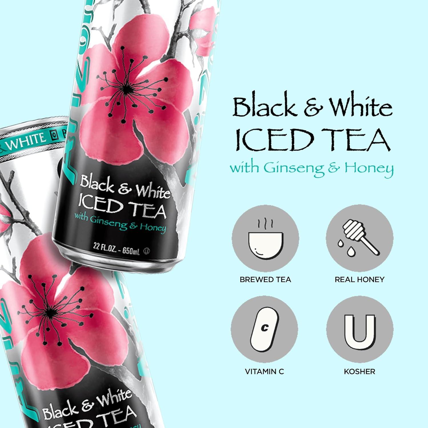 image:imageAriZona Arnold Palmer Half and Half Big Can 22 Fl Oz Pack of 12Black and White Tea