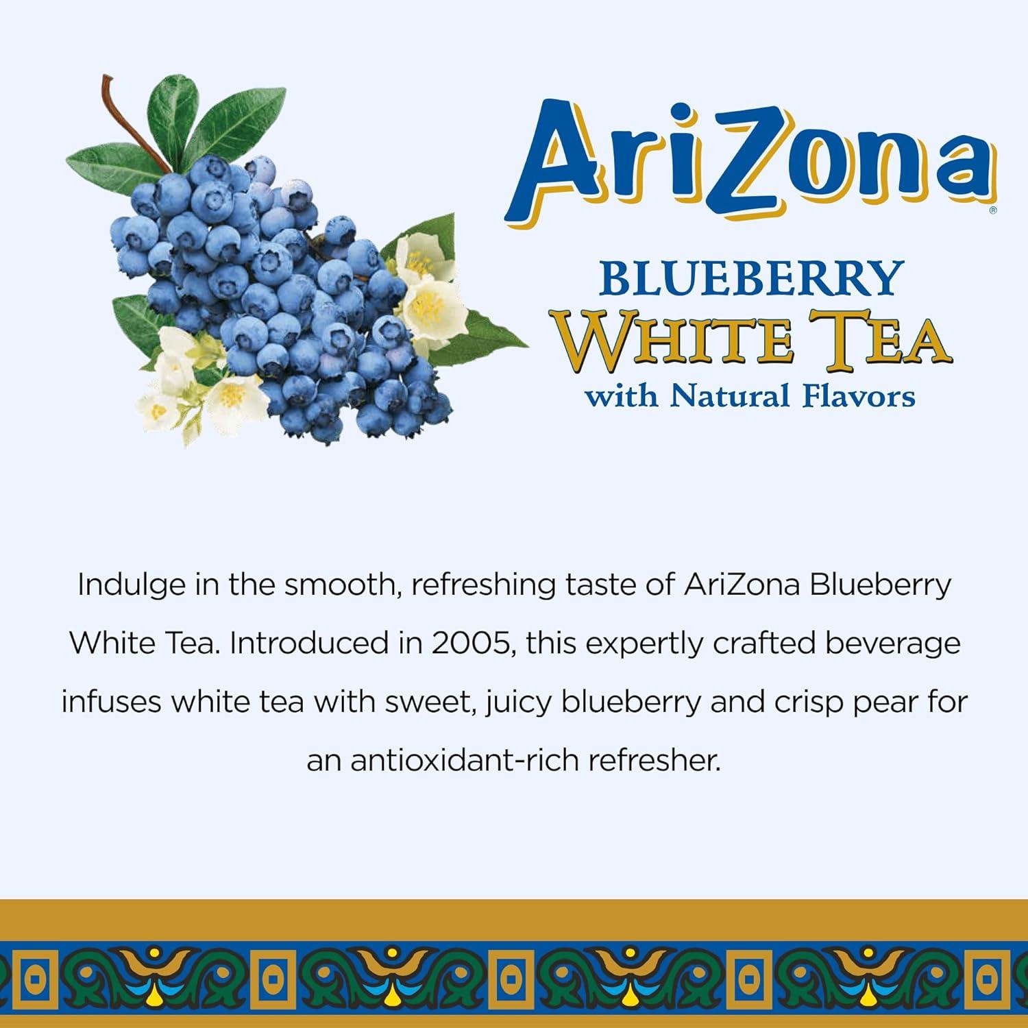 image:imageAriZona Arnold Palmer Half and Half Big Can 22 Fl Oz Pack of 12Blueberry White Tea