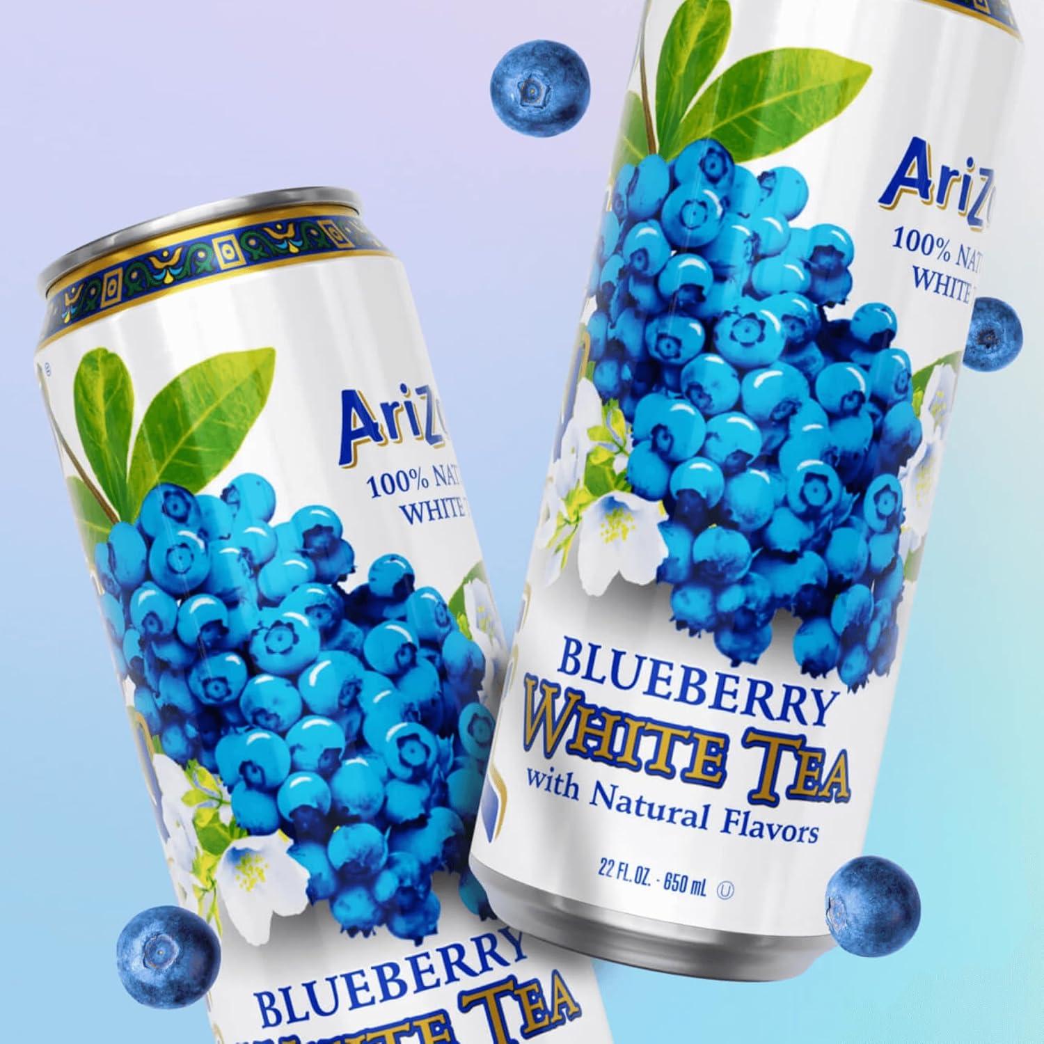 image:imageAriZona Arnold Palmer Half and Half Big Can 22 Fl Oz Pack of 12Blueberry White Tea