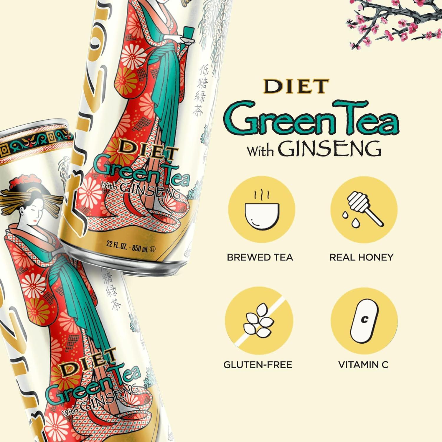 image:imageAriZona Arnold Palmer Half and Half Big Can 22 Fl Oz Pack of 12Diet Green Tea
