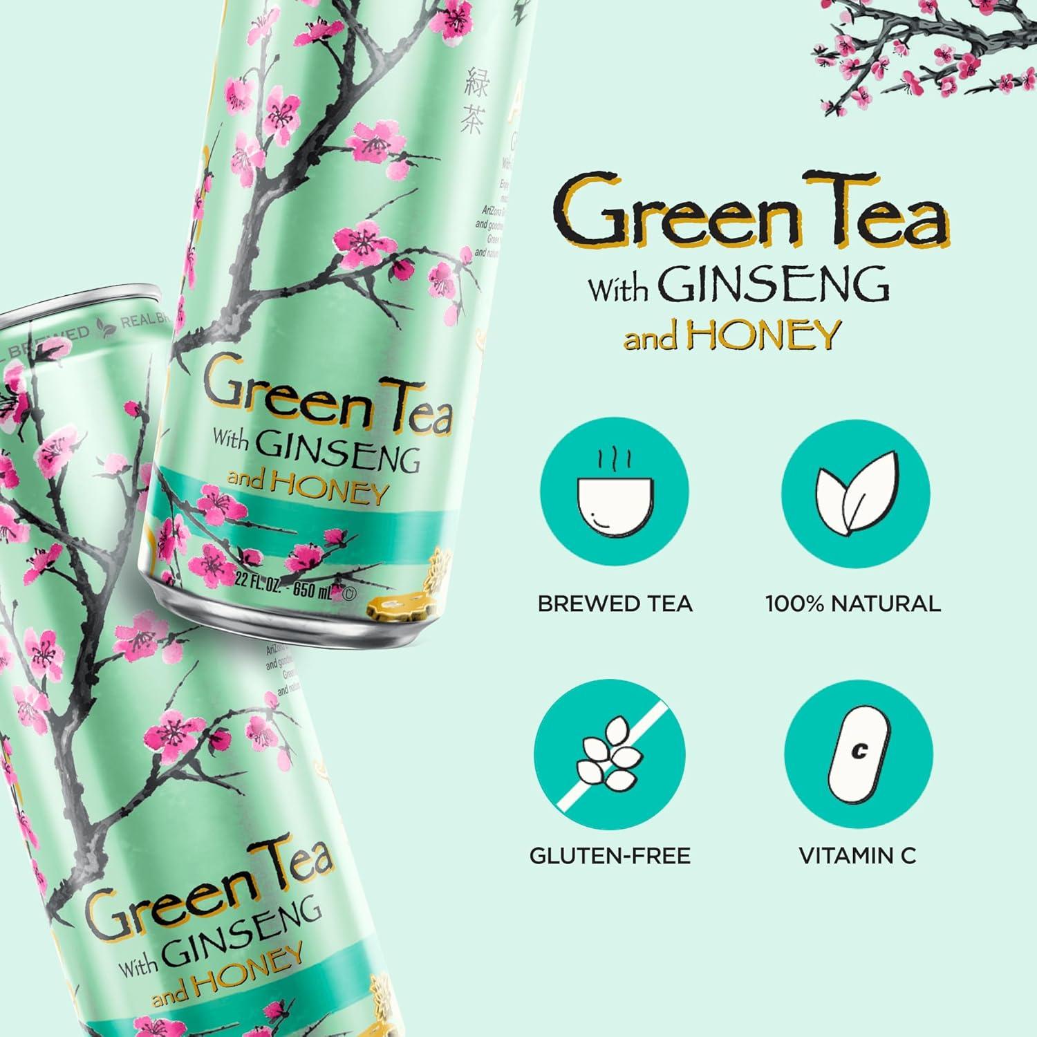 image:imageAriZona Arnold Palmer Half and Half Big Can 22 Fl Oz Pack of 12Green Tea