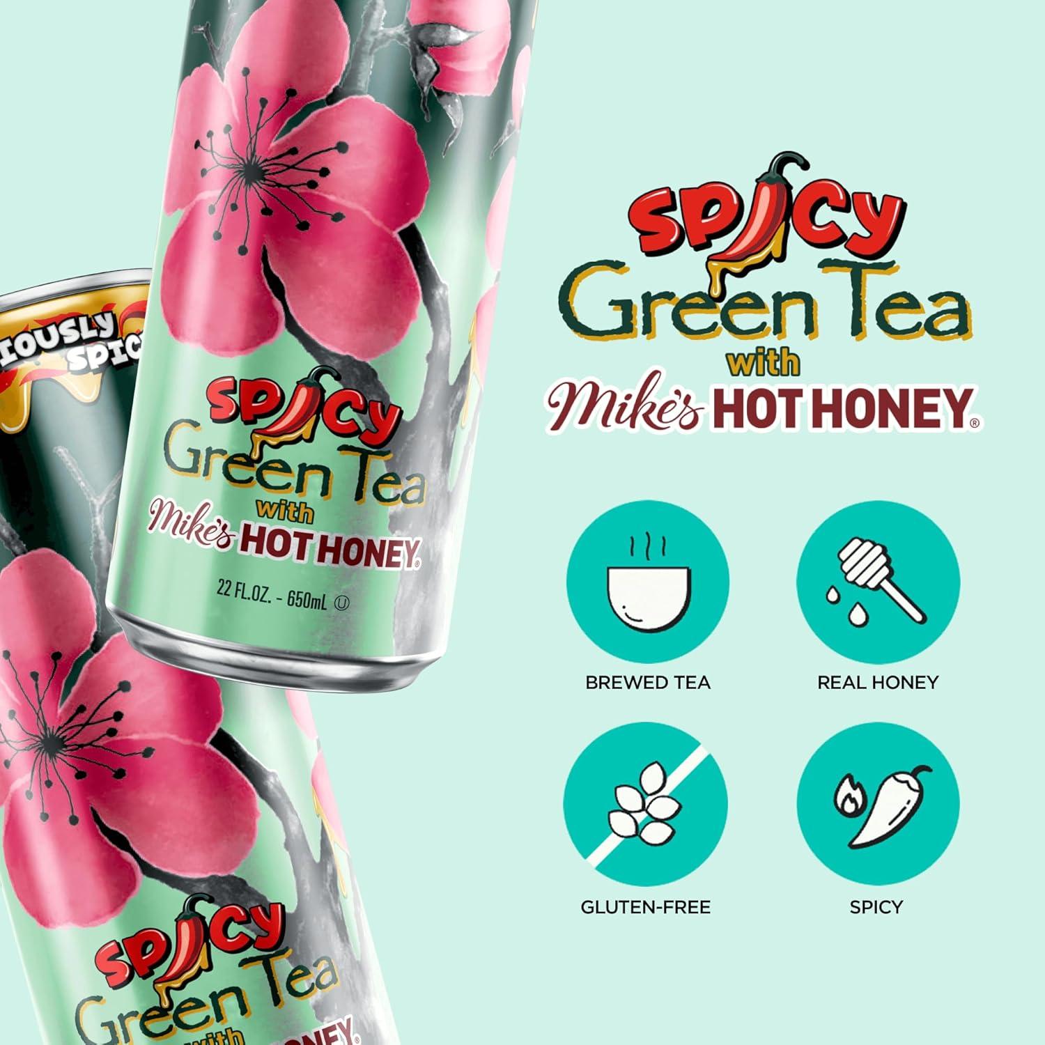 image:imageAriZona Arnold Palmer Half and Half Big Can 22 Fl Oz Pack of 12Green Tea with Hot Honey