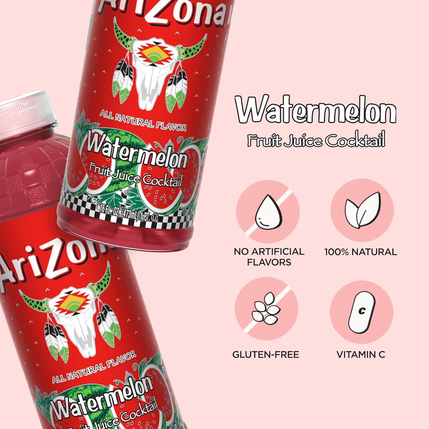 image:imageAriZona Watermelon Fruit Juice Cocktail 16 Fl Oz Pack of 12Watermelon