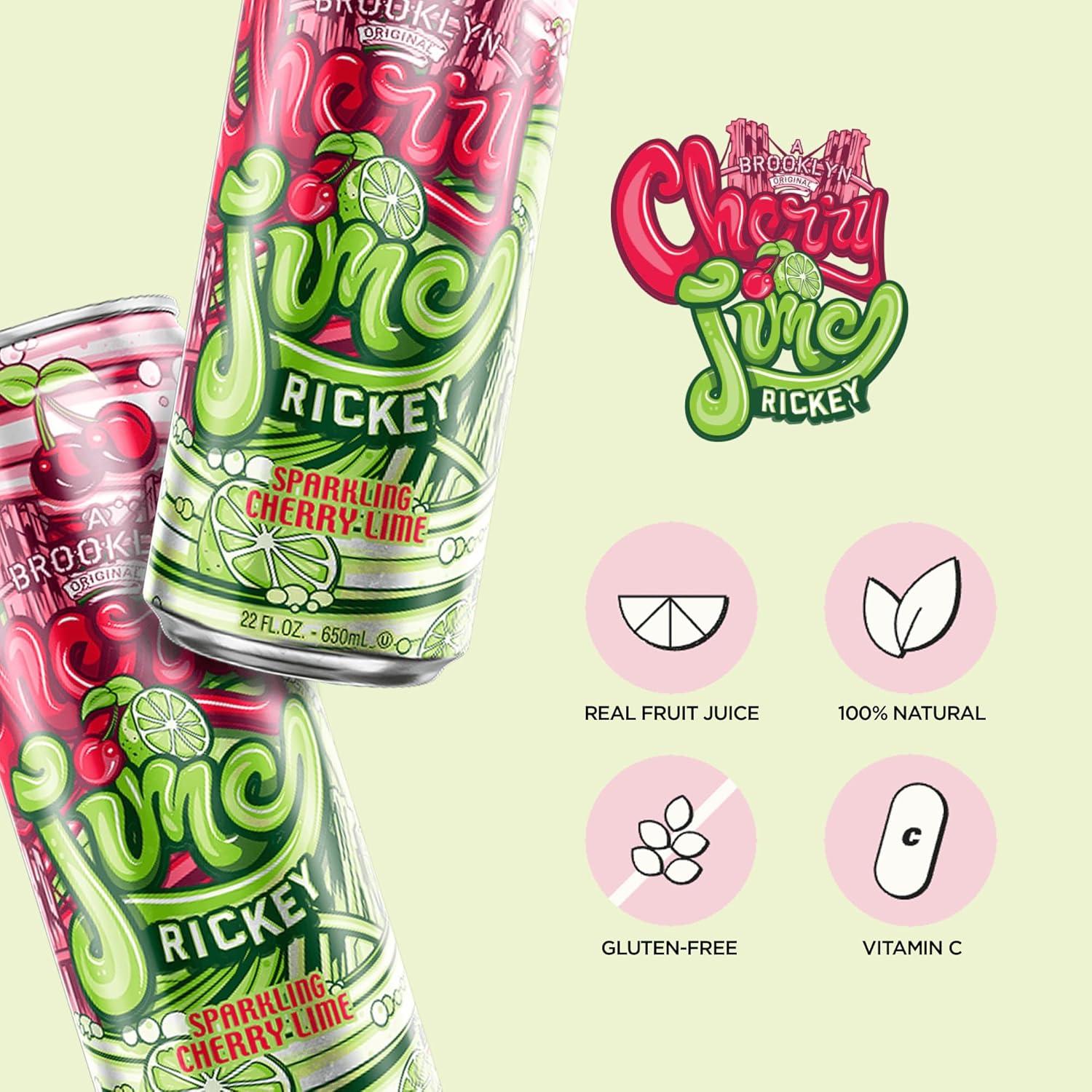 image:imageAriZona Watermelon Fruit Juice Cocktail Big Can 22 Fl Oz Pack of 12Cherry Lime Rickey
