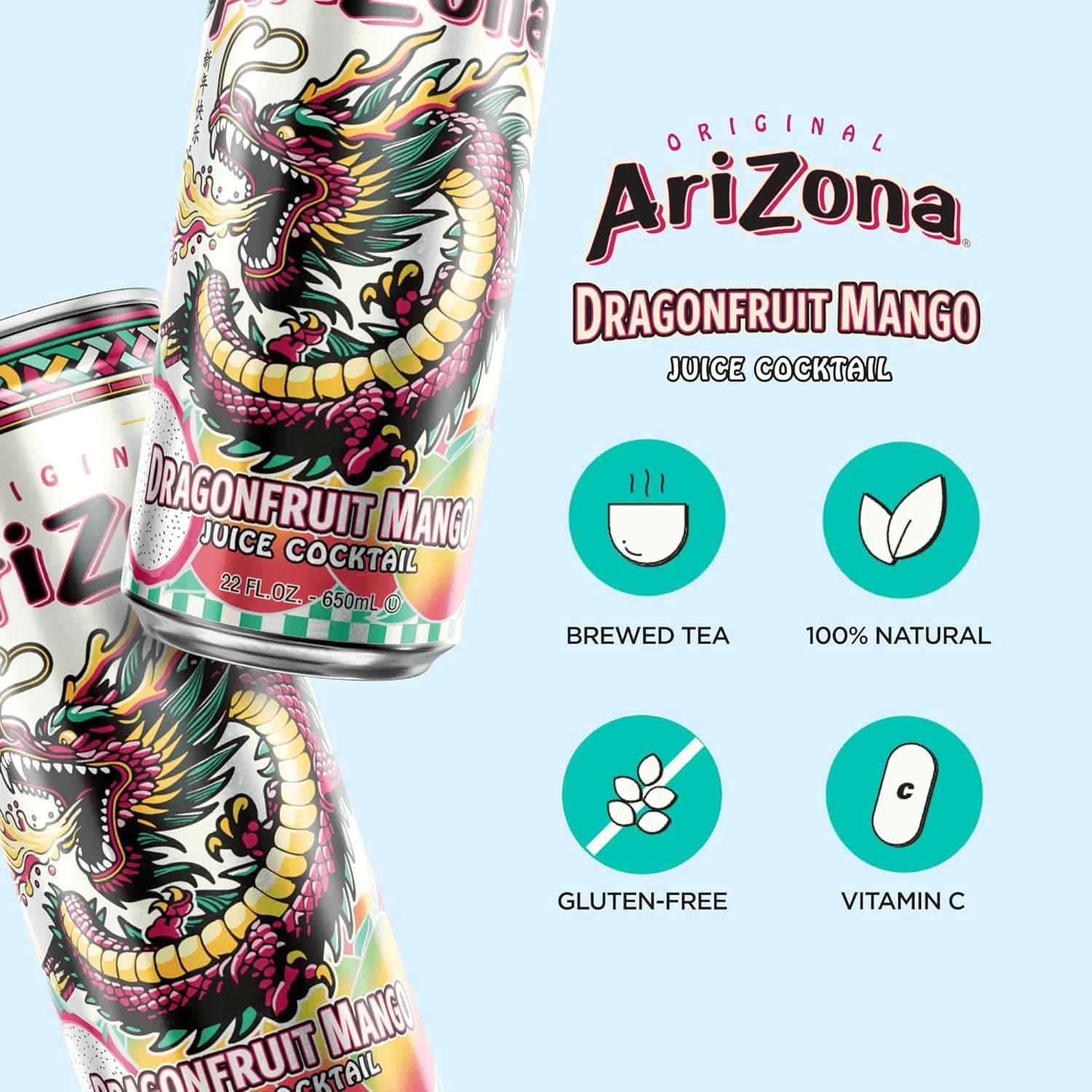 image:imageAriZona Watermelon Fruit Juice Cocktail Big Can 22 Fl Oz Pack of 12Dragon Fruit Mango