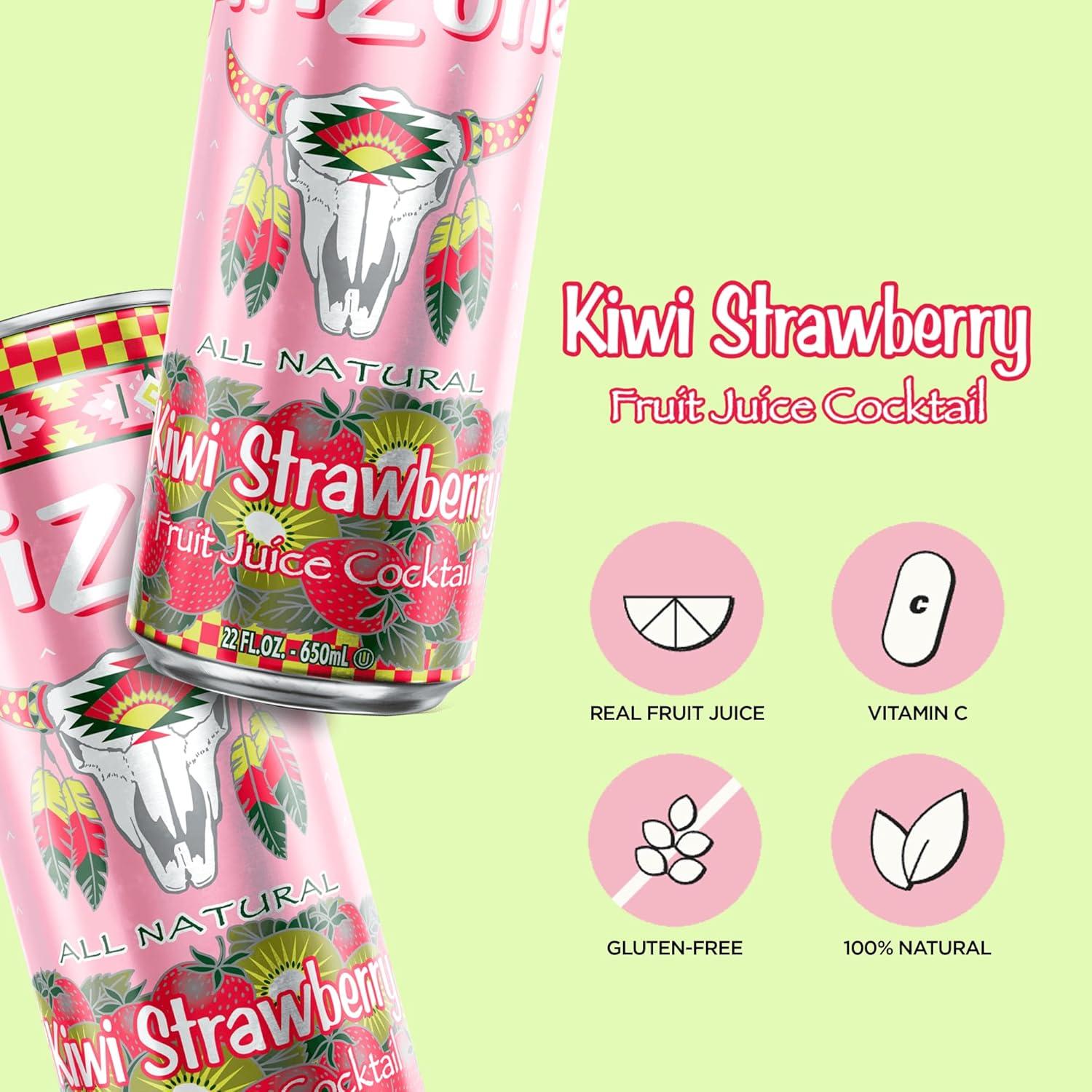image:imageAriZona Watermelon Fruit Juice Cocktail Big Can 22 Fl Oz Pack of 12Kiwi Strawberry