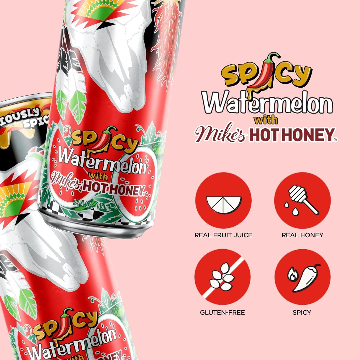 image:imageAriZona Watermelon Fruit Juice Cocktail Big Can 22 Fl Oz Pack of 12Watermelon with Hot Honey