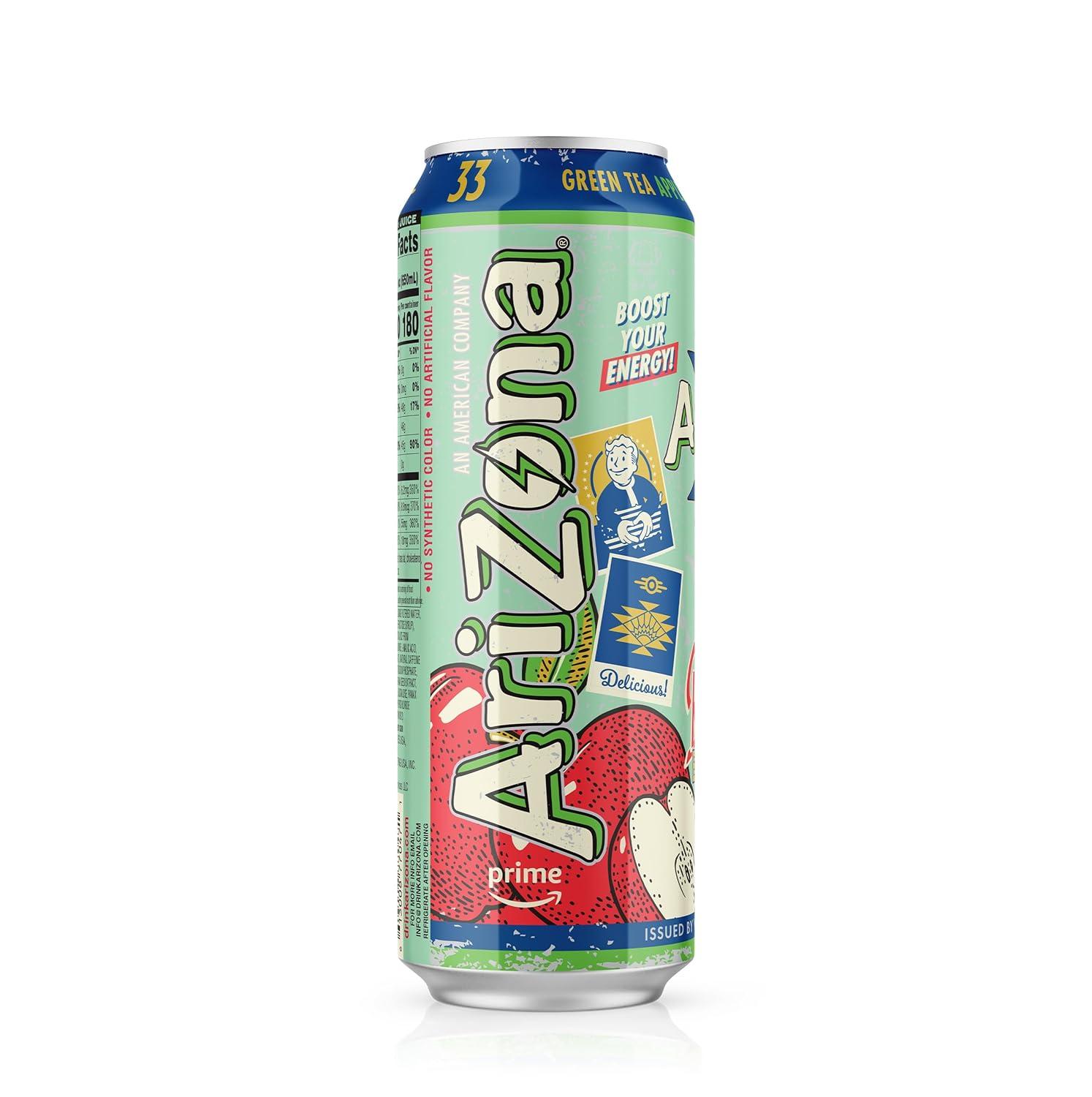 image:imageAriZona x Fallout Pomegranate Green Tea 12 pack 22 fl oz 234mg Natural Caffeine per CanApple
