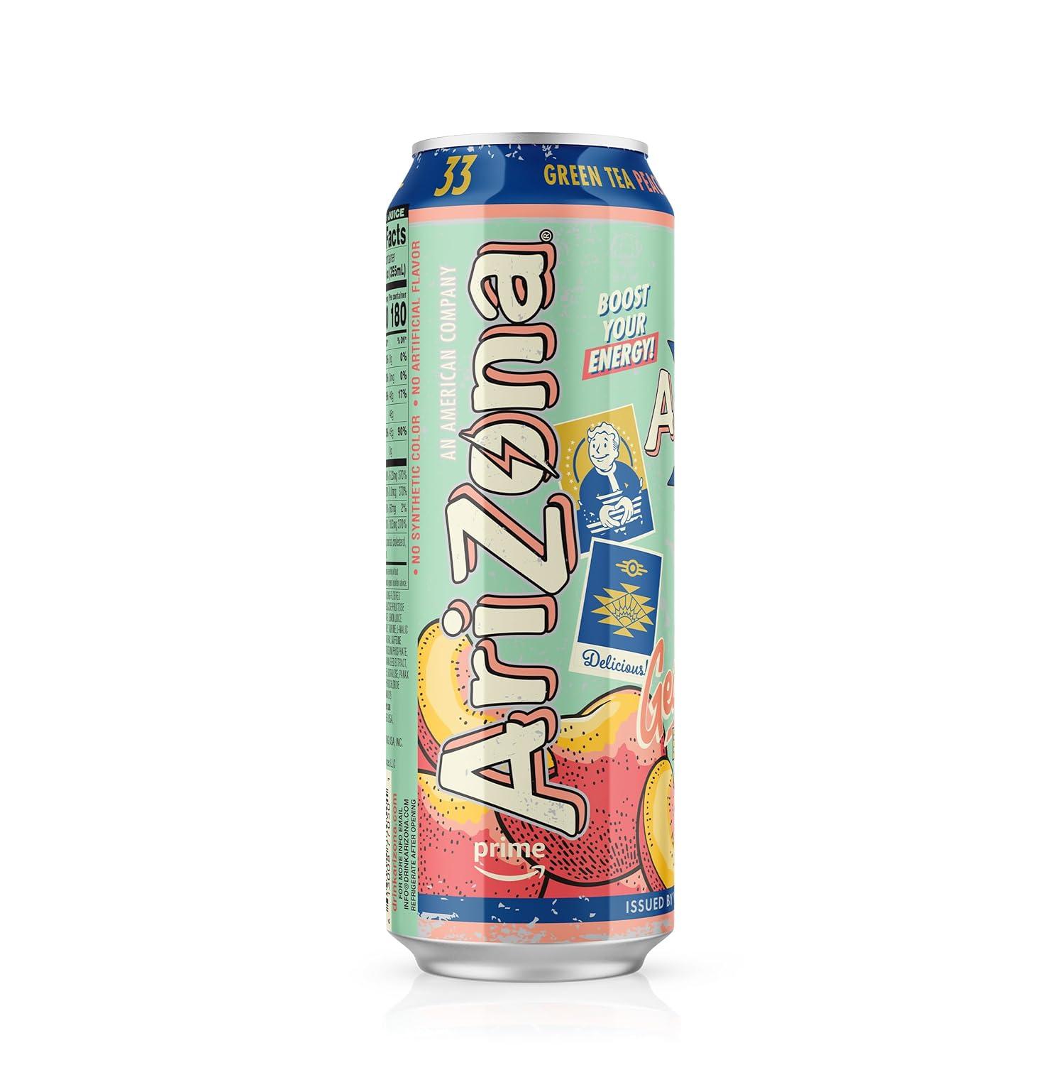 image:imageAriZona x Fallout Pomegranate Green Tea 12 pack 22 fl oz 234mg Natural Caffeine per CanPeach