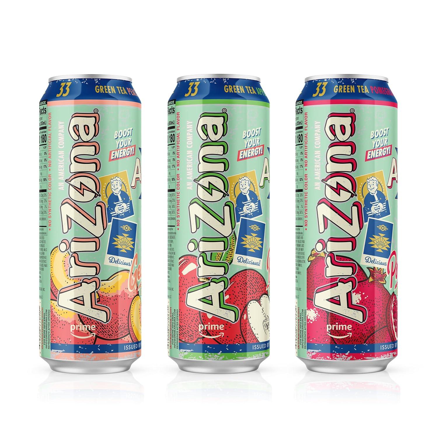 image:imageAriZona x Fallout Pomegranate Green Tea 12 pack 22 fl oz 234mg Natural Caffeine per CanVariety Pack