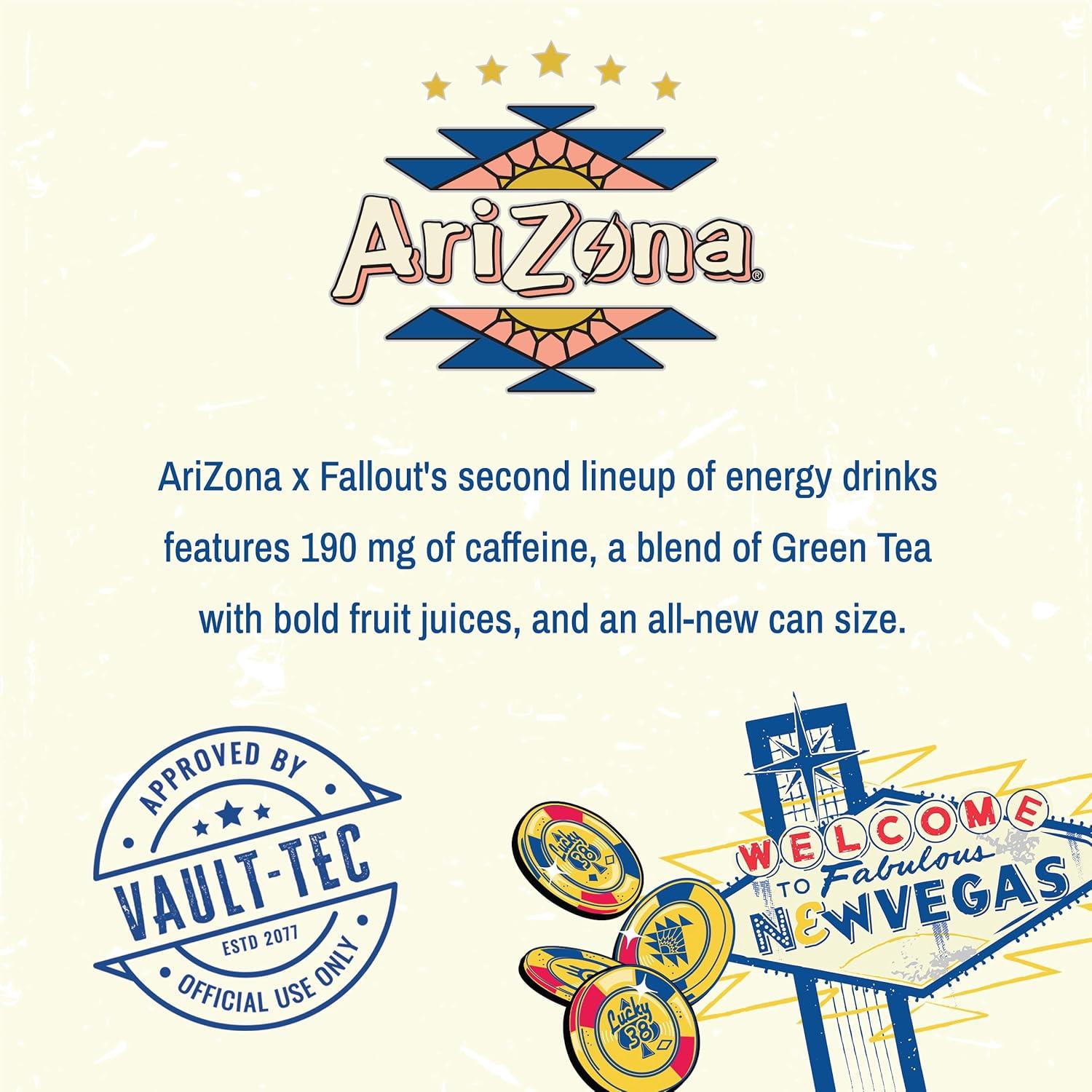 image:imageAriZona x Fallout Pomegranate Green Tea 12 pack 22 fl oz 234mg Natural Caffeine per CanVariety Pack