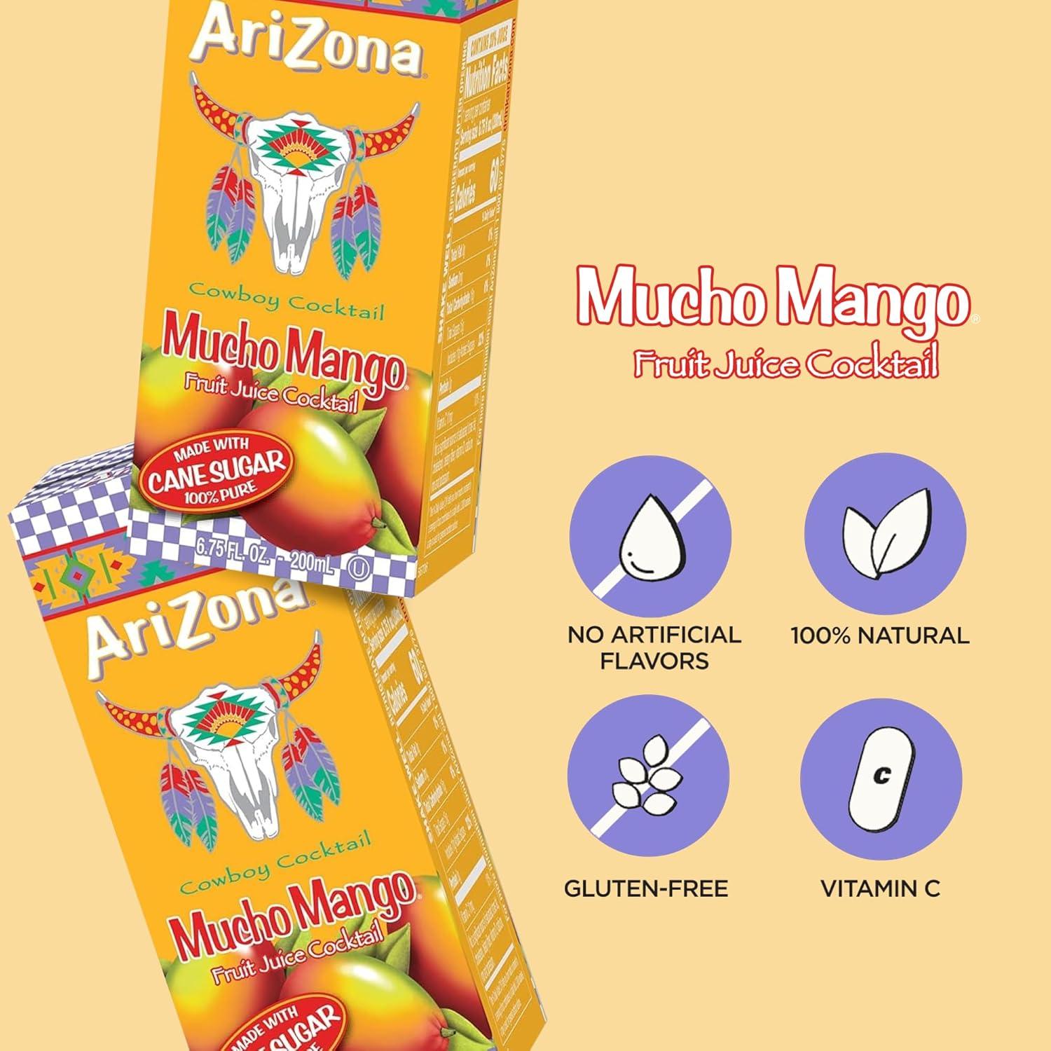 image:imageArizona Green Tea with Ginseng and Honey Tetra Box 675 Fl Oz Pack of 32Mucho Mango