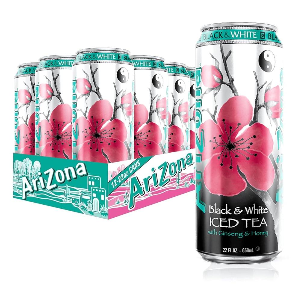 image:imageAriZona Arnold Palmer Half and Half Big Can 22 Fl Oz Pack of 12Black and White Tea