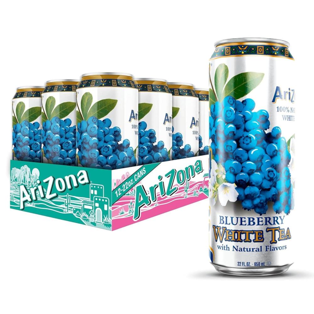 image:imageAriZona Arnold Palmer Half and Half Big Can 22 Fl Oz Pack of 12Blueberry White Tea