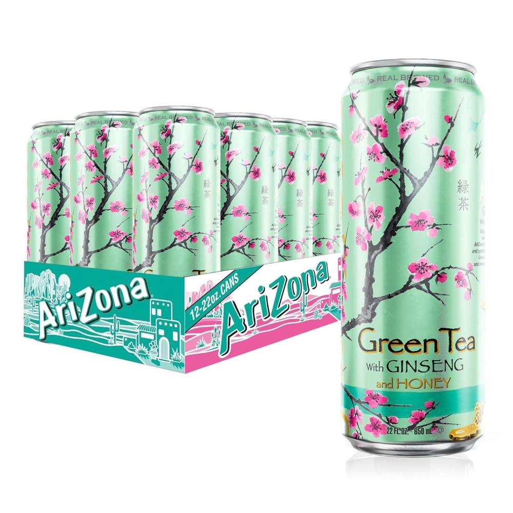 image:imageAriZona Arnold Palmer Half and Half  Big Can 22 Fl Oz Pack of 12Green Tea