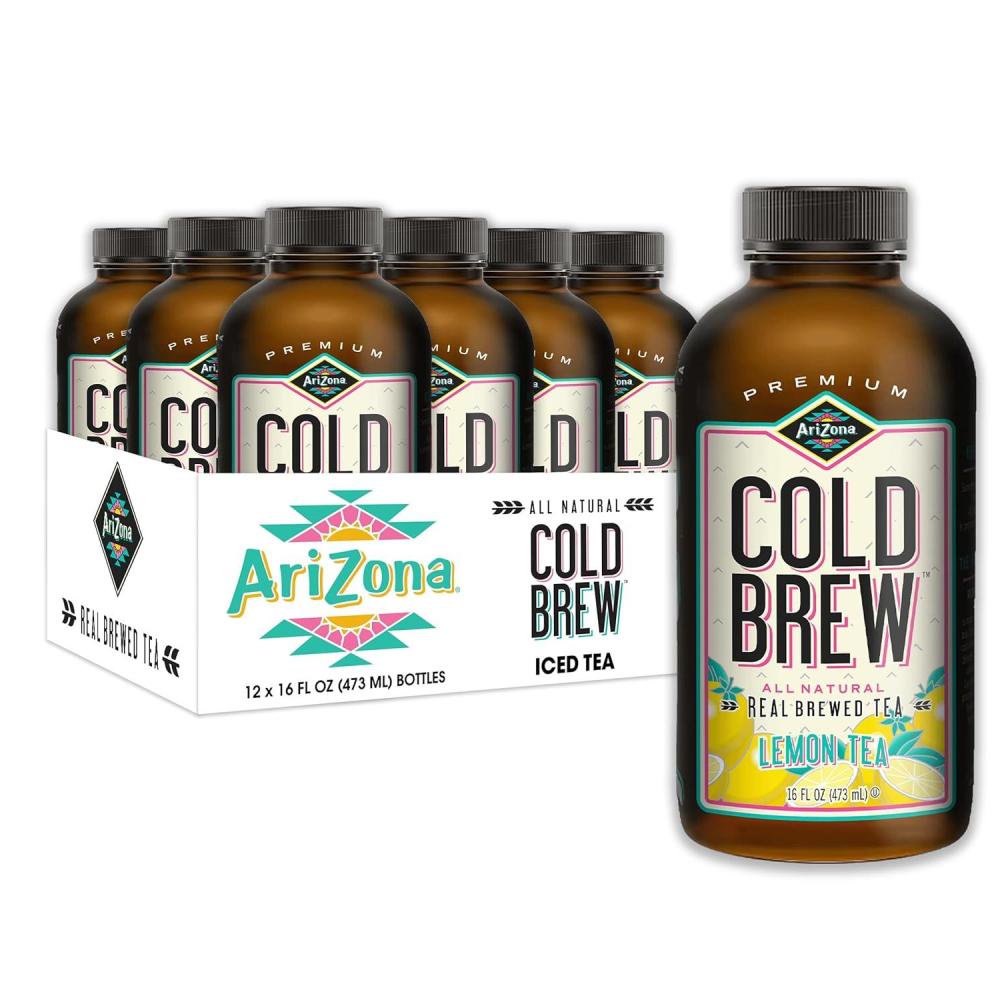 image:imageAriZona Cold Brew Green Tea Premium Cold Brew Iced Tea Pack of 12Lemon Tea