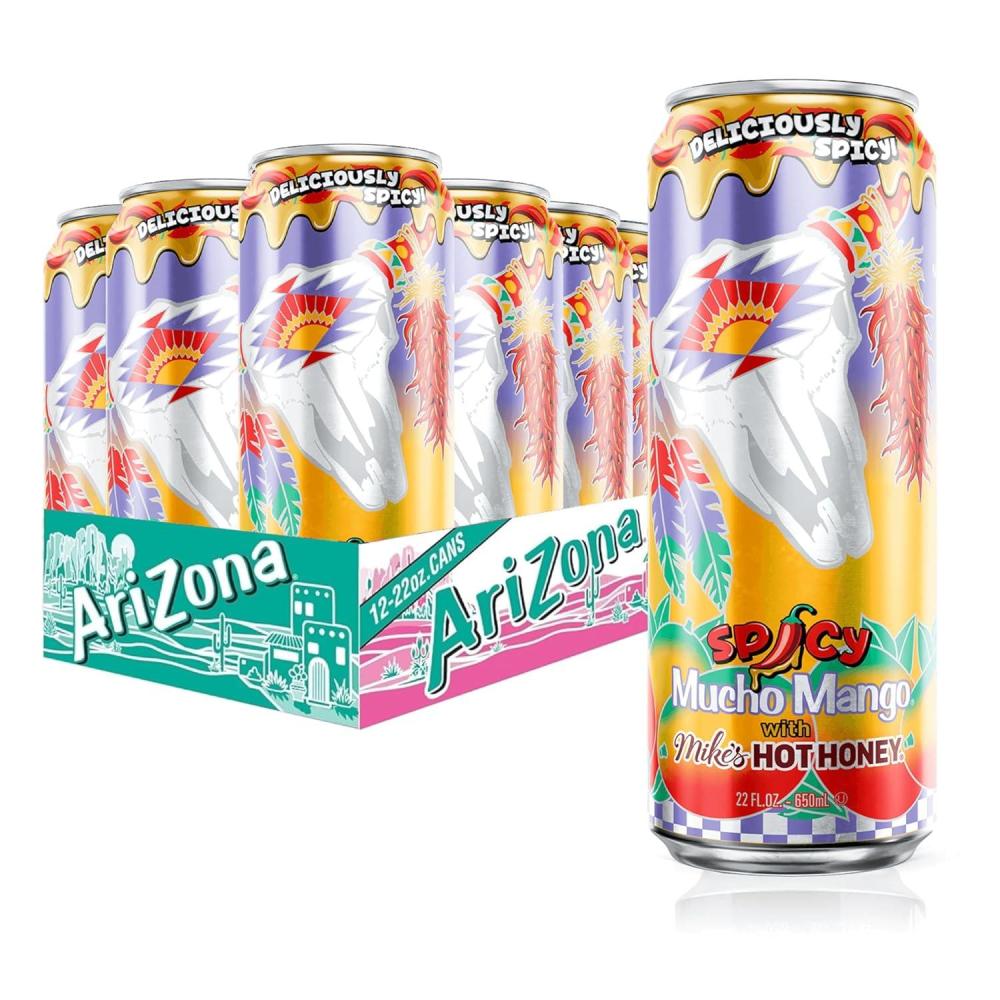 image:imageAriZona Watermelon Fruit Juice Cocktail Big Can 22 Fl Oz Pack of 12Mucho Mango with Hot Honey