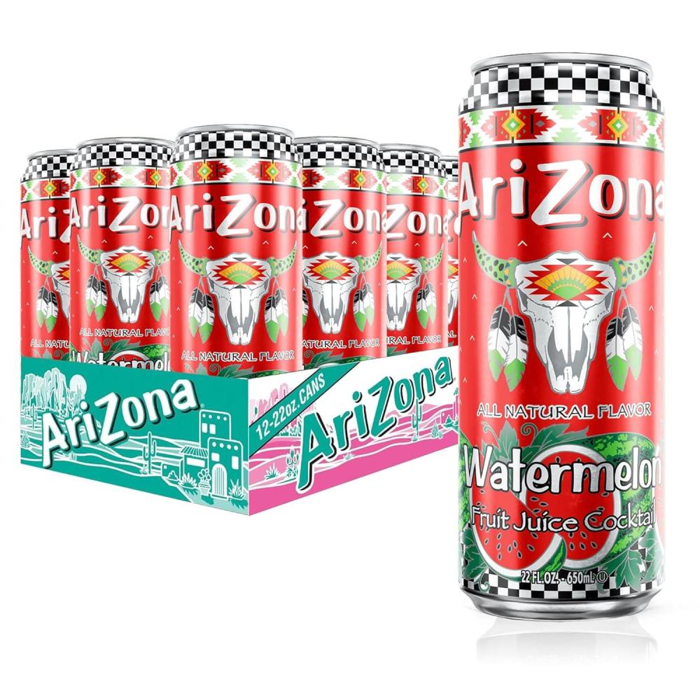 image:imageAriZona Watermelon Fruit Juice Cocktail  Big Can 22 Fl Oz Pack of 12Watermelon