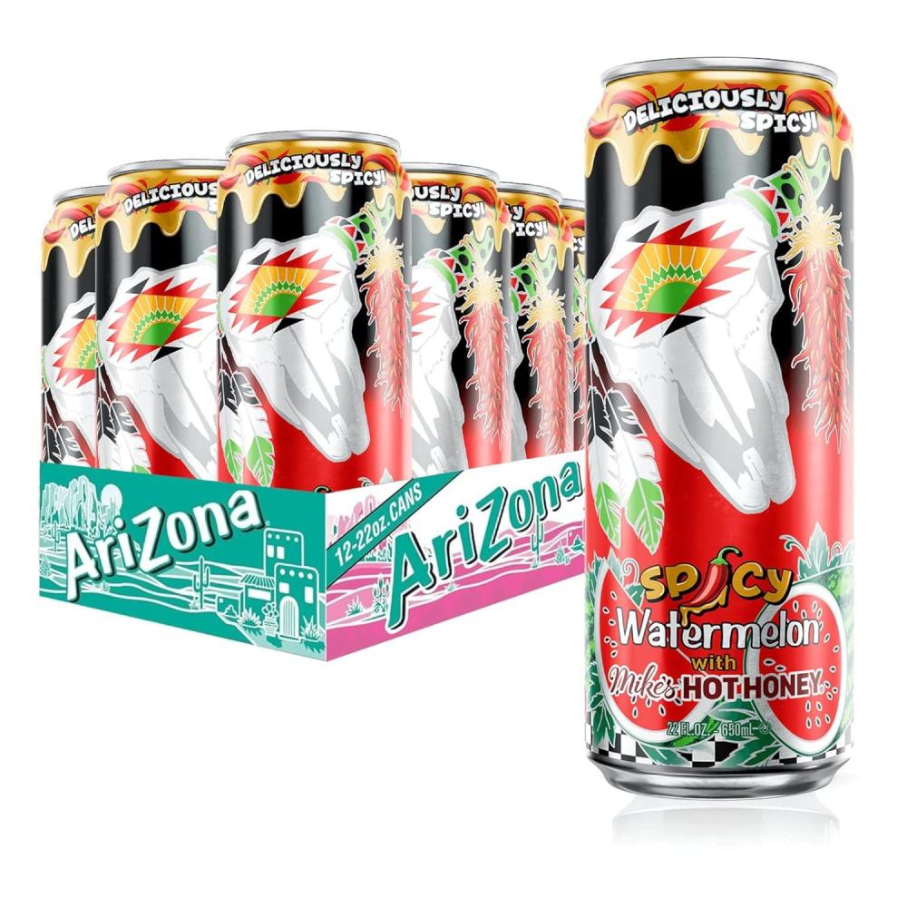 image:imageAriZona Watermelon Fruit Juice Cocktail Big Can 22 Fl Oz Pack of 12Watermelon with Hot Honey