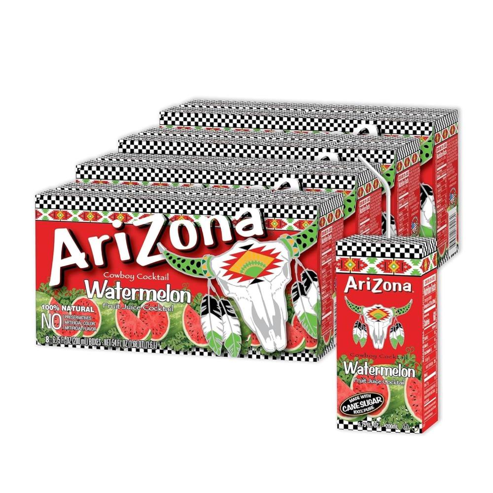 image:imageArizona Watermelon Drink 675 fl oz Tetra Box Pack of 32