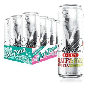 AriZona Arnold Palmer Half and Half – Big Can, 22 Fl Oz (Pack of 12)(Diet Arnold Palmer)