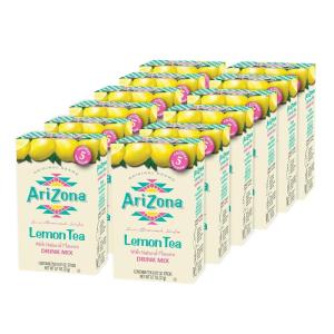 AriZona Green Tea with Ginseng and Honey – On-the-Go Powdered Drink Mix, 0.07oz 120 Count – 10ct Boxes (Pack of 12)(Lemon Tea)