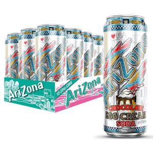 AriZona Watermelon, Fruit Juice Cocktail – Big Can, 22 Fl Oz (Pack of 12)(Chocolate Egg Cream)