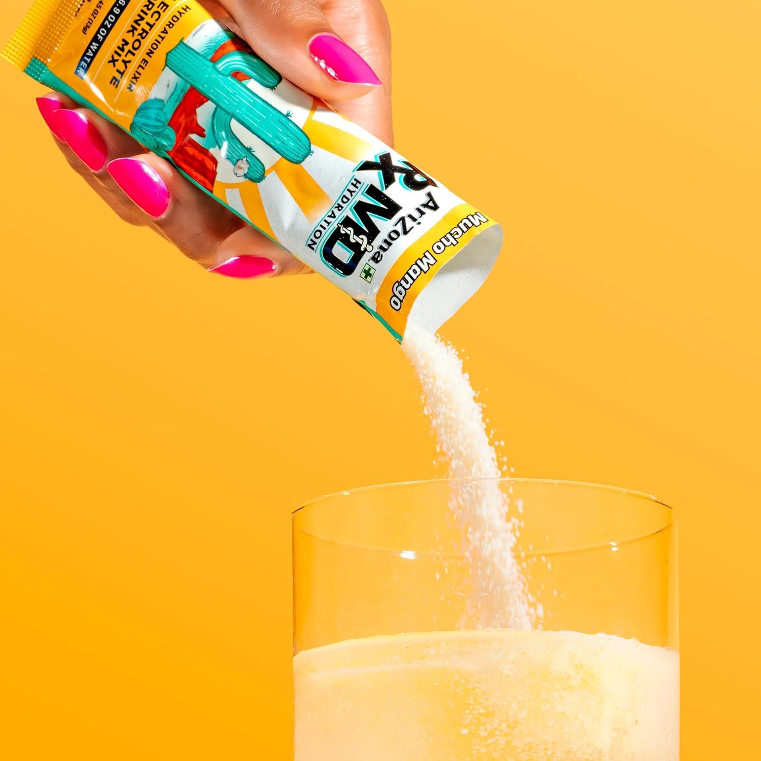 image:imageArizona Rx MD Hydration Watermelon Drink Mix 920mg of Electrolytes 045 oz Powder Sticks Pack of 6Mucho Mango