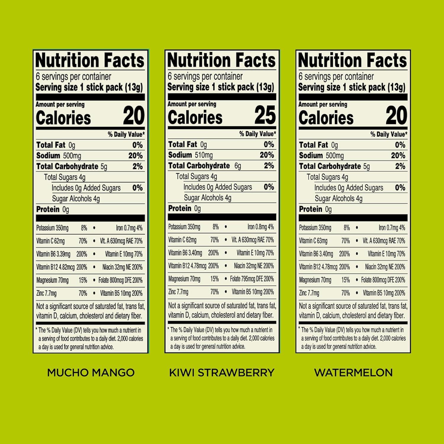 image:imageArizona Rx MD Hydration Watermelon Drink Mix 920mg of Electrolytes 045 oz Powder Sticks Pack of 6Variety Bundle 3 Flavors
