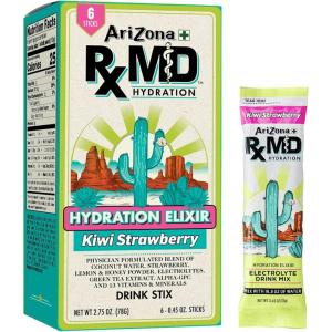 Arizona Rx MD Hydration Watermelon – Drink Mix – 920mg of Electrolytes – 0.45 oz Powder Sticks (Pack of 6)(Kiwi Strawberry)