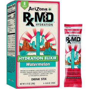 Arizona Rx MD Hydration Watermelon – Drink Mix – 920mg of Electrolytes – 0.45 oz Powder Sticks (Pack of 6)(Watermelon)