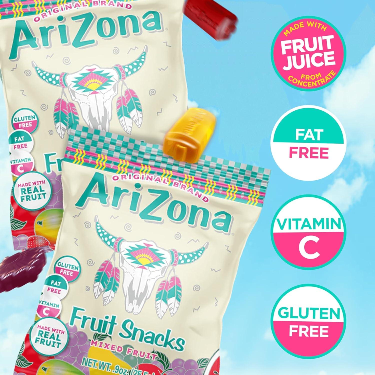 image:imageAriZona Fruit Snacks Sour Watermelon 10 Boxes of 10 ct 09oz Bags Total 100 ct Gluten Free Gummy ChewsMixed Fruit