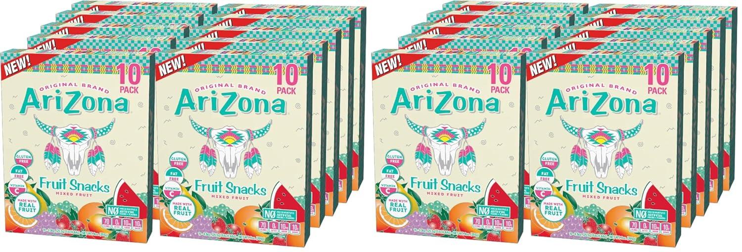 image:imageAriZona Fruit Snacks Sour Watermelon 10 Boxes of 10 ct 09oz Bags Total 100 ct Gluten Free Gummy ChewsMixed Fruit
