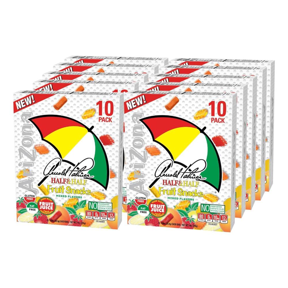 image:imageAriZona Fruit Snacks Sour Watermelon  10 Boxes of 10 ct 09oz Bags Total 100 ct  Gluten Free  Gummy ChewsArnold Palmer
