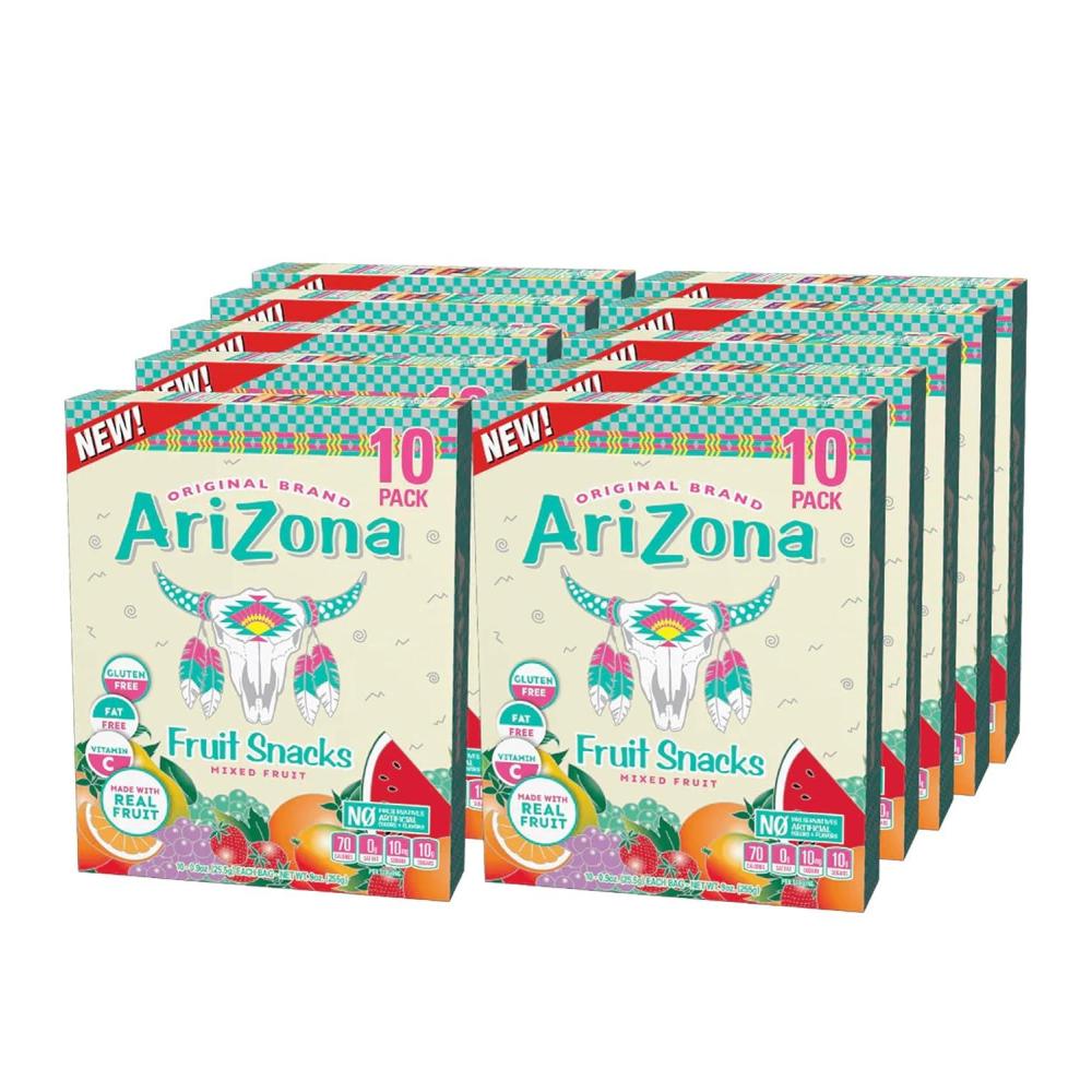 image:imageAriZona Fruit Snacks Sour Watermelon 10 Boxes of 10 ct 09oz Bags Total 100 ct Gluten Free Gummy ChewsMixed Fruit